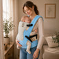 New Cuddle Snuggle Carriers cum Kangaroo Bag, Front / Back Baby Carrier Position, Foldable Head Support - Blue