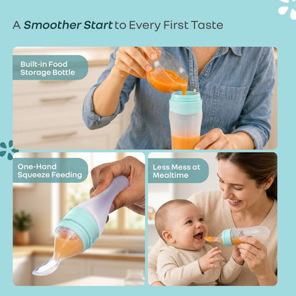 Silicone Feeding Bottle Spoon - Blue