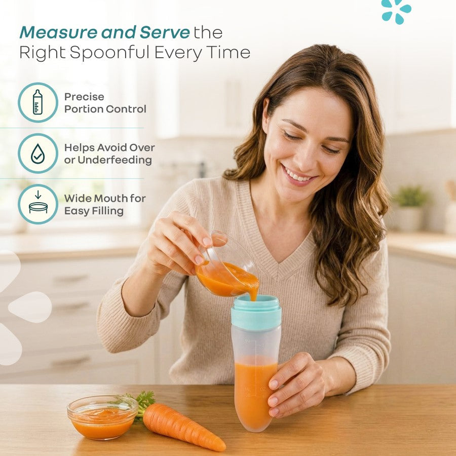 Silicone Feeding Bottle Spoon - Blue