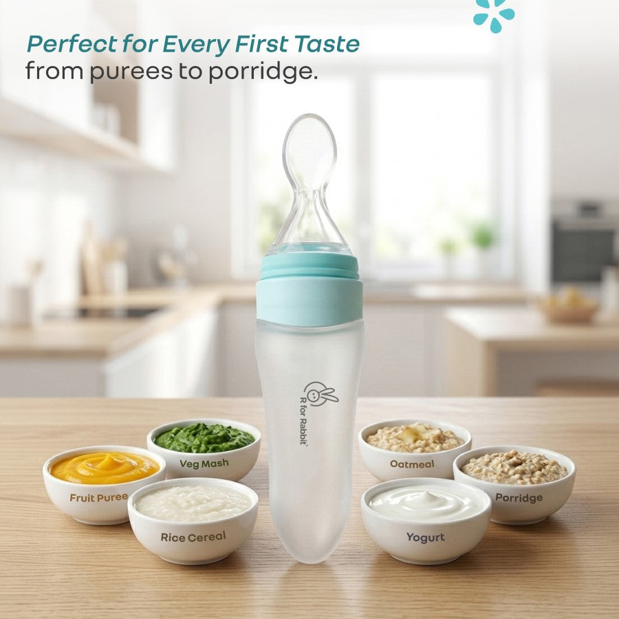 Silicone Feeding Bottle Spoon - Blue