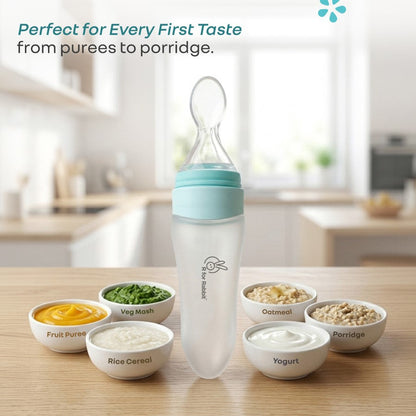 Silicone Feeding Bottle Spoon - Blue