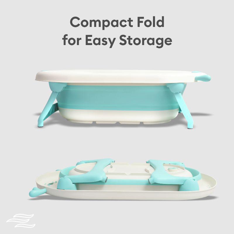 Bubble Double Aqua Baby Bath Tub Compact Fold & Portable - Blue