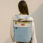 Caramello Daisy 2-in-1 Multipurpose Diaper Bag for Parents - Blue Cream