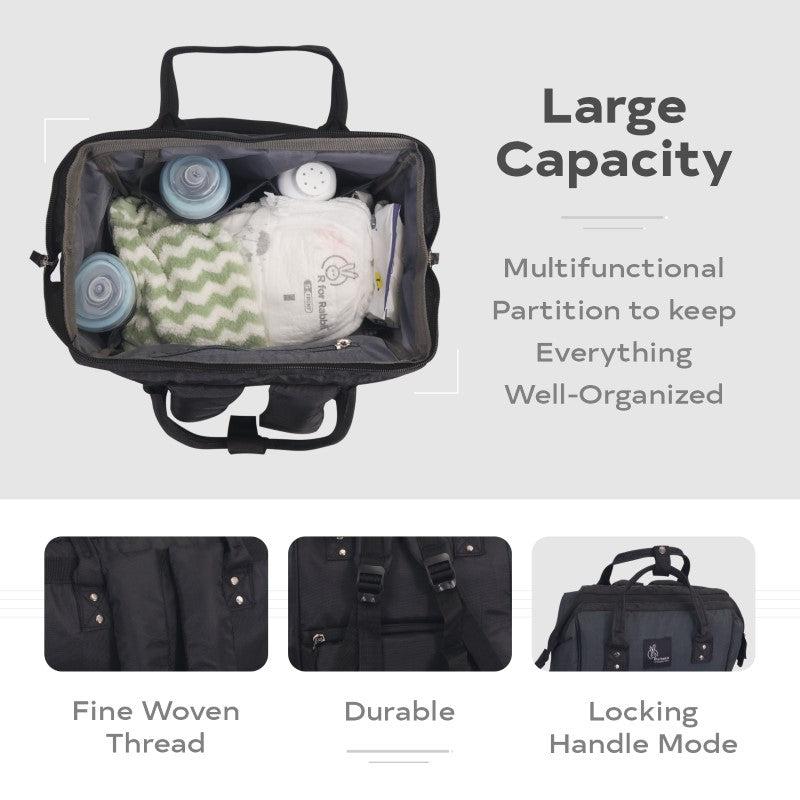 Caramello Dino Diaper Bag For Mother With 11 Pockets - Beige