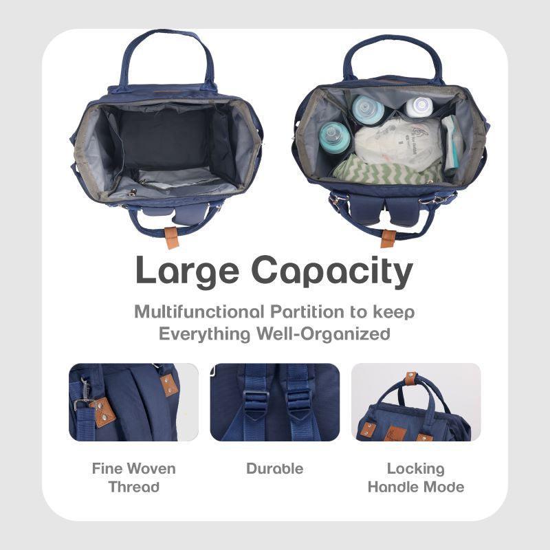 Caramello Regal Diaper Bag Cute & Stylish Diaper Bag For Mom's - Blue Stripes