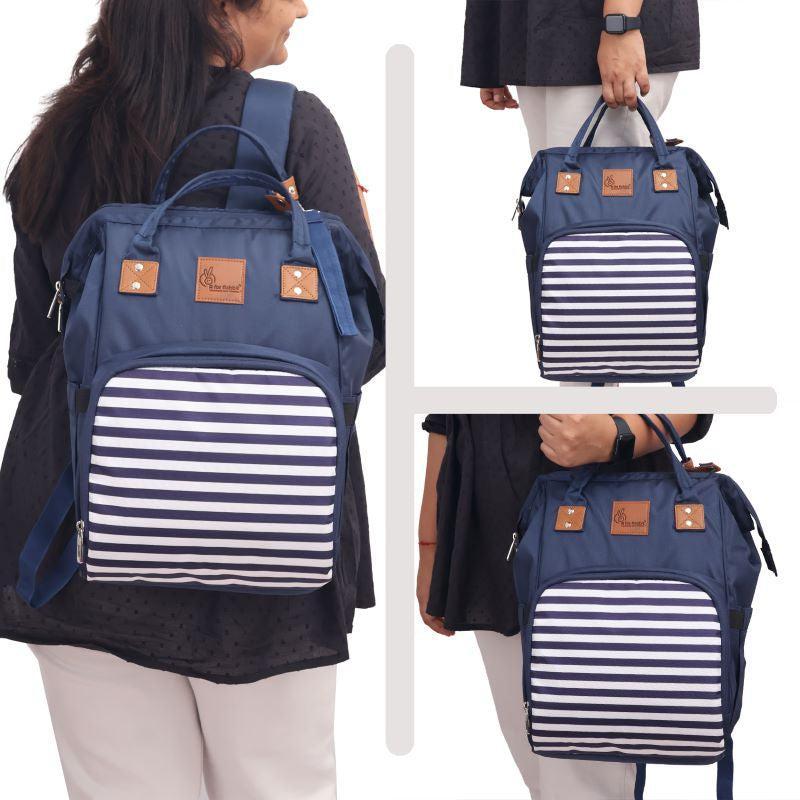 Caramello Regal Diaper Bag Cute & Stylish Diaper Bag For Mom's - Blue Stripes