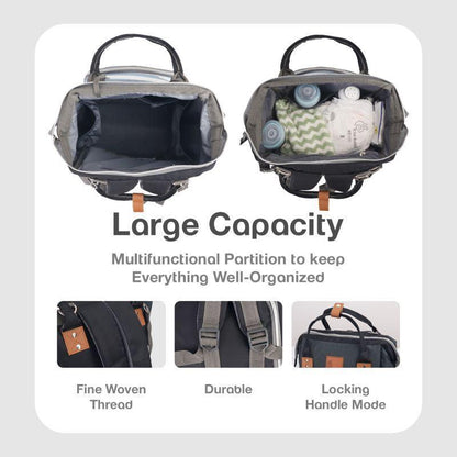 Caramello Regal Diaper Bag Cute & Stylish Diaper Bag For Mom's - Grey Stripes