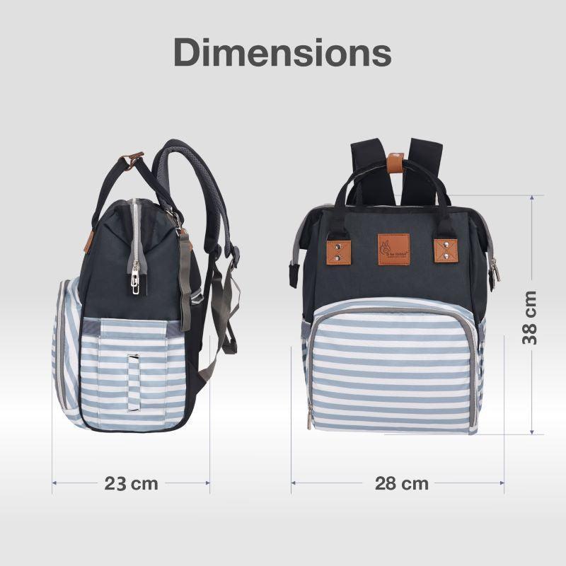 Caramello Regal Diaper Bag Cute & Stylish Diaper Bag For Mom's - Grey Stripes