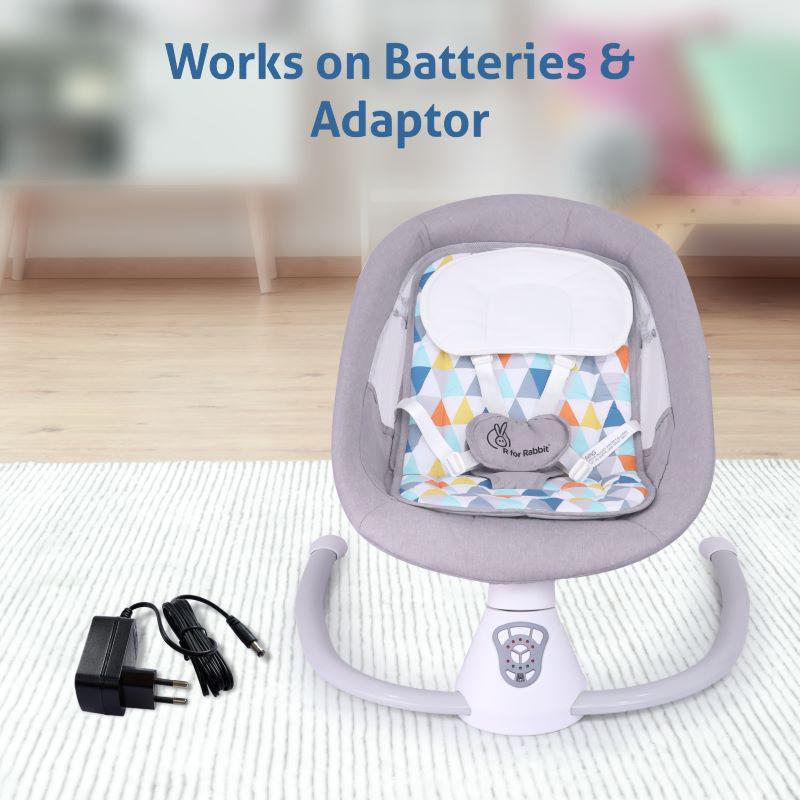 Cocoon The Smart Auto Baby Swing - Grey Multi