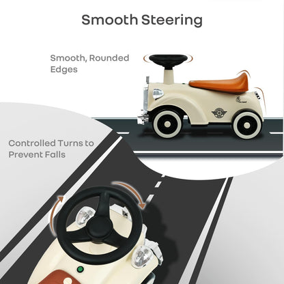 Speedster Royal Ride On Car for Kids - Cream Brown