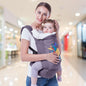 Hug Me Elite Baby Carrier Front & Back Carrier Position, Soft Linen Fabric, Wide Strap With Cap & Mobile Pocket - Dark Grey
