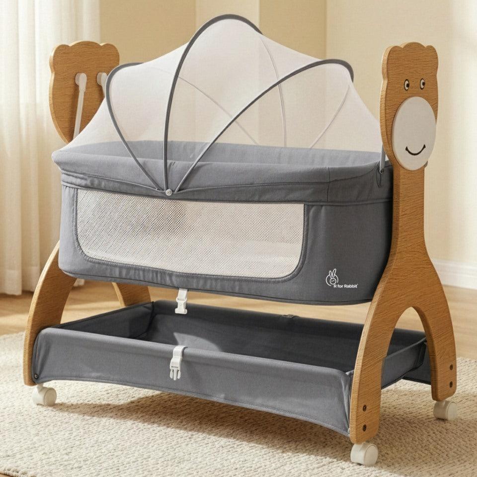 Lullabies Woodsy Manual Baby Cradle - Dark Grey