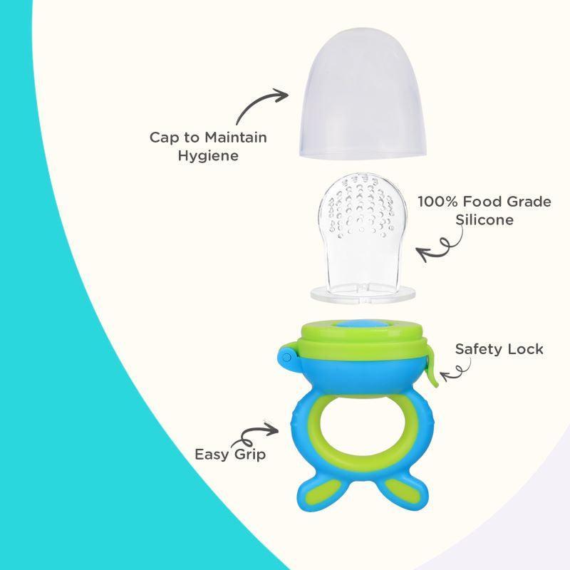 First Feed Bunny Nibbler for Babies - Green-Blue