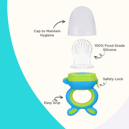 First Feed Bunny Nibbler for Babies - Green-Blue