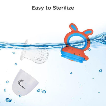 First Feed Bunny Nibbler for Babies - Orange-Blue