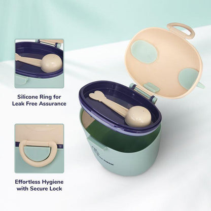 First Feed Crescent Meal Box For Kids BPA-free PP material - Green