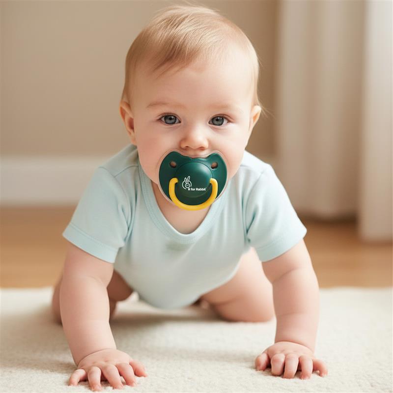 Tusky Pacifier Size M Ultra Light Soft Silicone Nipple - Green