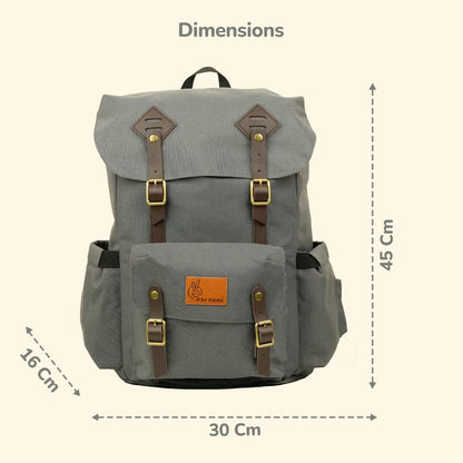 Caramello Sportz Premium 900D Polyester Diaper Bag with Insulated Pockets - Graphite Grey