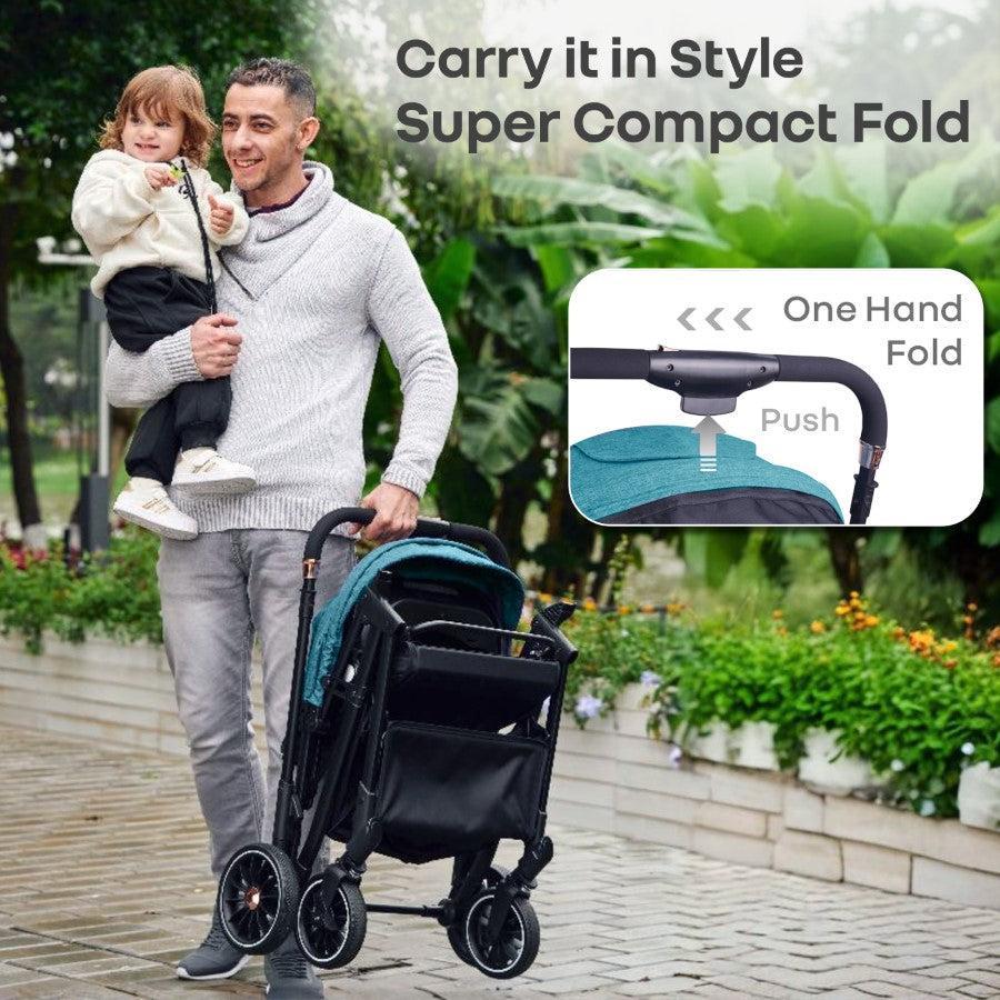 Street Smart Nova Super Comfy Travel Friendly Kids Stroller - Green Black