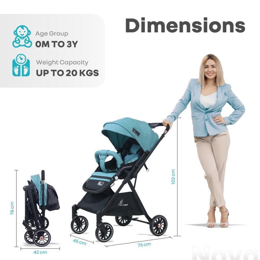 Street Smart Nova Super Comfy Travel Friendly Kids Stroller - Green Black