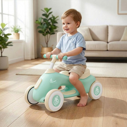 Speedster Zoomy Push Ride On Car for Kids - Green Cream