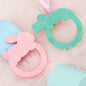Tiny Bites Zoobie Baby Silicone Teethers Pack of 2 Elephant and Rabbit, Crocodile and Rabbit - Green-Pink