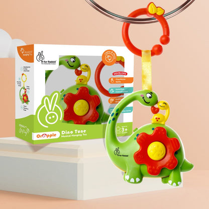 Orapple Dino Tune – Fun & Safe Musical Hanging Toy for Kids - Green Red