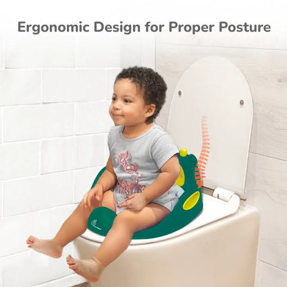 Minimo Teddy Toilet Seats Happy And Comfy Potty Training Seat For Baby - Green Yellow