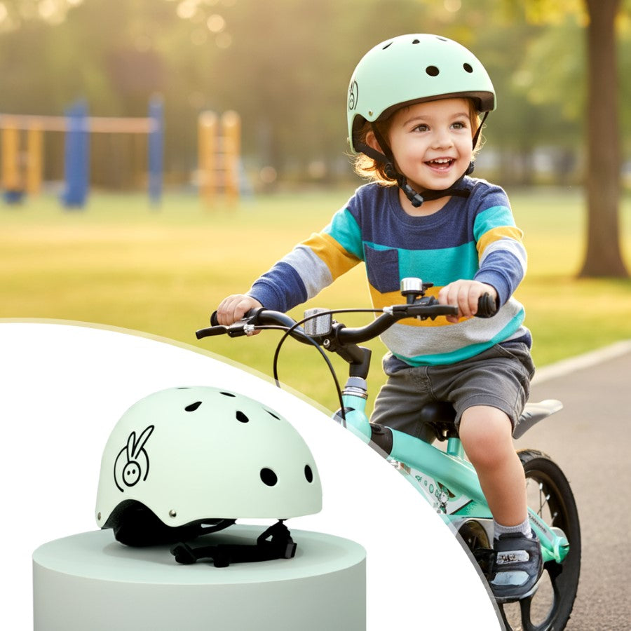 Safe Play Best Kids Safety Helmet - Trusted EN1078 Certified Helmet for Kids with Shock-Absorbing EPS Foam 5-13 Years - Green