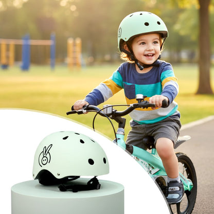Safe Play Best Kids Safety Helmet - Trusted EN1078 Certified Helmet for Kids with Shock-Absorbing EPS Foam 5-13 Years - Green