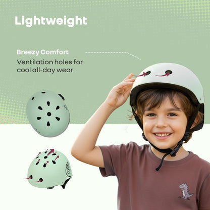 Safe Play Best Kids Safety Helmet - Trusted EN1078 Certified Helmet for Kids with Shock-Absorbing EPS Foam 5-13 Years - Green