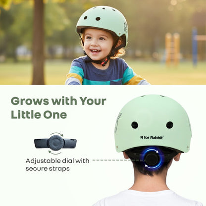 Safe Play Best Kids Safety Helmet - Trusted EN1078 Certified Helmet for Kids with Shock-Absorbing EPS Foam 5-13 Years - Green