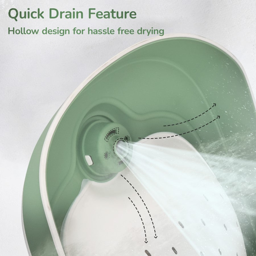 Fun Time Aqua Bath Tub For Kids With 3-Recline Positions - Green