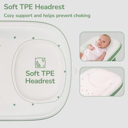 Fun Time Aqua Bath Tub For Kids With 3-Recline Positions - Green