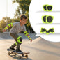 Kids Safety Protector Pads Set, Cushioned Knee, Elbow & Wrist Guards for Outdoor Riding & Sports - Green Sports