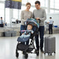 Pocket Stroller Lite One Hand Fold, Multi Recline, Light Weight, Travel Friendly, Adjustable Canopy, Steel Frame, Link Brake, 0-3 Years - Grey