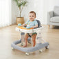 Little Feet Sportz Baby Walker 2-in-1 Walker Turn Push Walker - Grey White