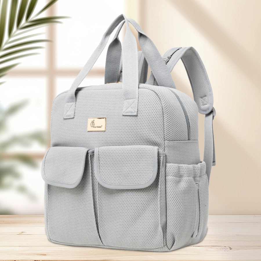 Caramello Breezy Premium Material Diaper Bag For New Moms - Grey