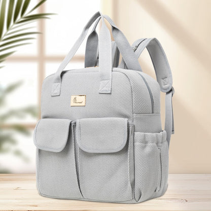 Caramello Breezy Premium Material Diaper Bag For New Moms - Grey