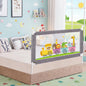 Safari Bed Rail for Baby With Adjustable Height, Mesh & Storage Pocket - Grey