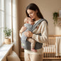 Upsy Daisy Cool Baby Carrier - Multi-Positional Versatility, Detachable cap, Breathable Fabric - Grey