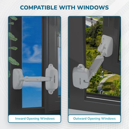 Protector Plus Window Locker Adjustable Baby Safety Window Lock - Grey