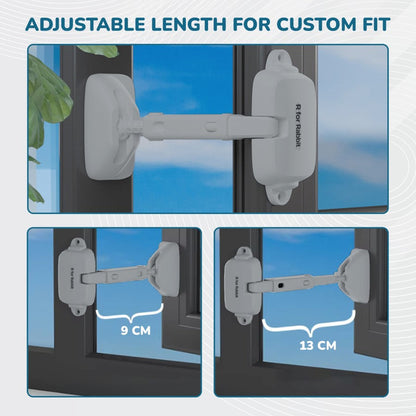 Protector Plus Window Locker Adjustable Baby Safety Window Lock - Grey