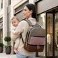 Caramello Truffle – Large Capacity Diaper Bag with Stroller Attachment - Grey Pink