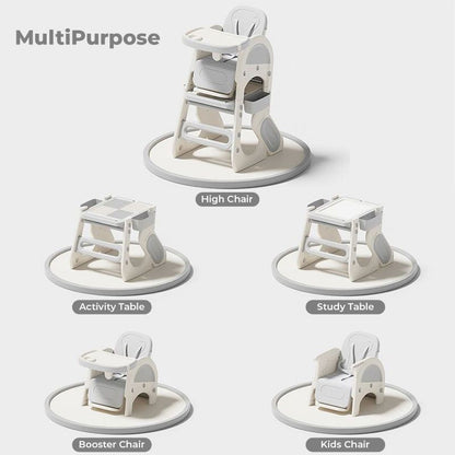 Grow N Play Multi-Functional Smart Convertible High Chair for Kids - White