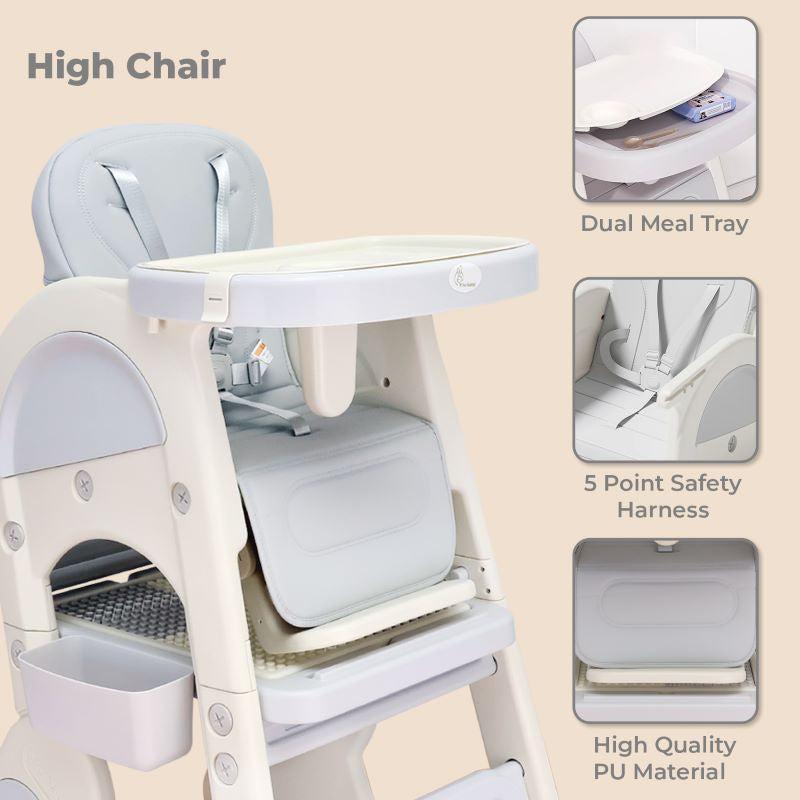 Grow N Play Multi-Functional Smart Convertible High Chair for Kids - White