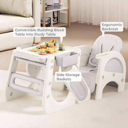 Grow N Play Multi-Functional Smart Convertible High Chair for Kids - White