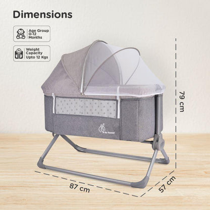 Hop A Little baby cot - Dark Grey