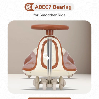 Iya Iya Sportz swing car for kids - Cream Brown
