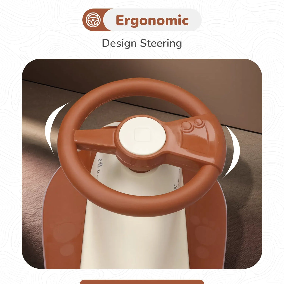 Iya Iya Sportz swing car for kids - Cream Brown